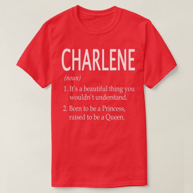 Camiseta Charlene Name Gift 171 (Diseño del anverso)