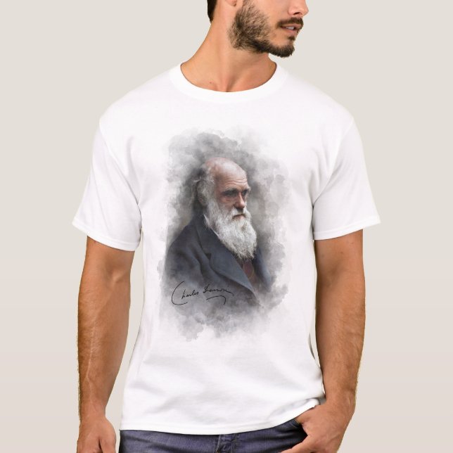 Camiseta Charles Darwin 1878 coloreado (Anverso)