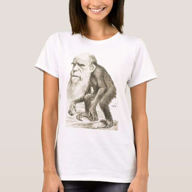 Camiseta Charles Darwin el hombre del mono (Anverso)