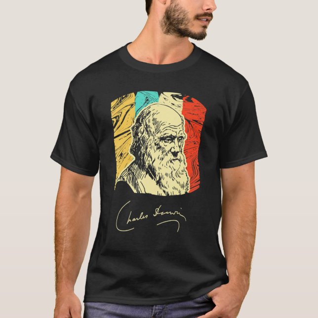 Camiseta Charles Darwin Naturalist Biólogo Retr (Anverso)