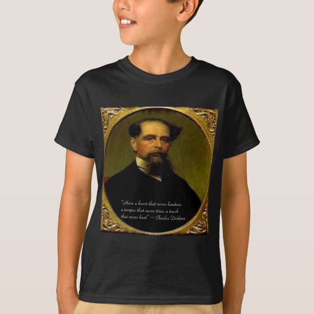 Camiseta Charles Dickens & Cita Conmovedora (Anverso)