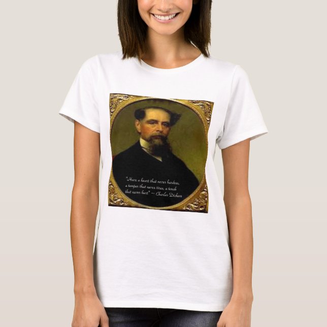 Camiseta Charles Dickens & Cita Conmovedora (Anverso)