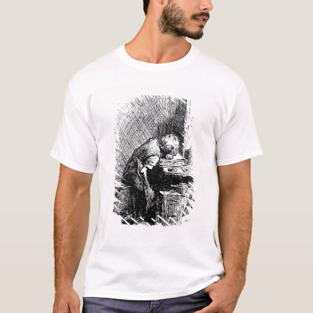 Camiseta Charles Dickens en la fábrica que se ennegrece (Anverso)