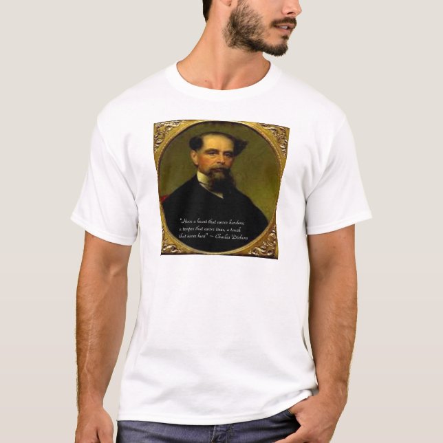 Camiseta Charles Dickens y la más sentida cita (Anverso)