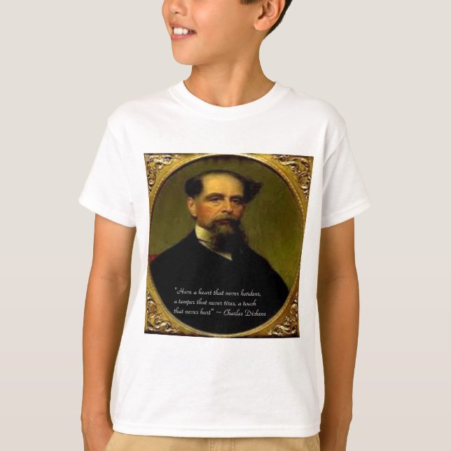 Camiseta Charles Dickens y la más sentida cita (Anverso)
