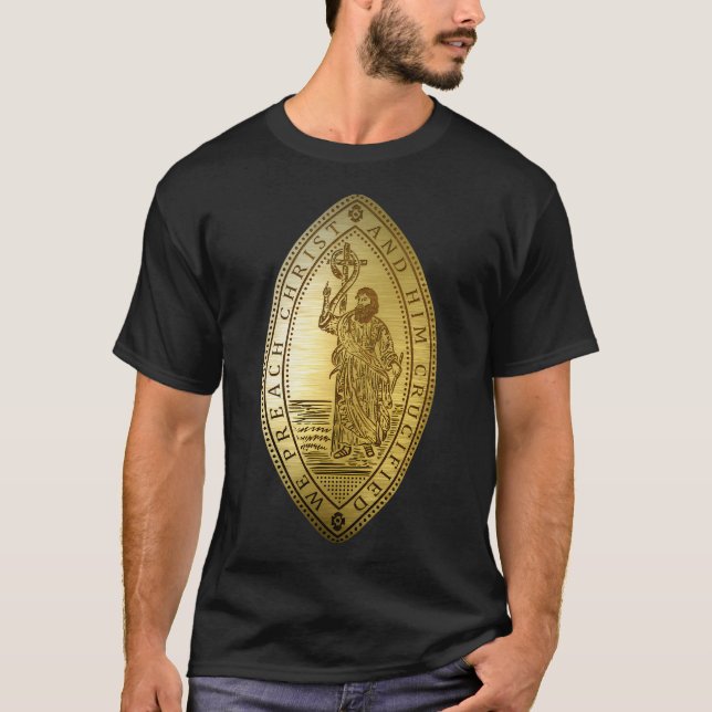 Camiseta Charles H. Spurgeon Motto Predicamos A Cristo Y (Anverso)