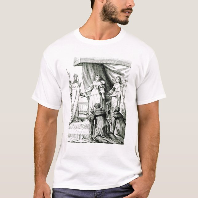 Camiseta Charles I que es dado el sceptre y la corona (Anverso)