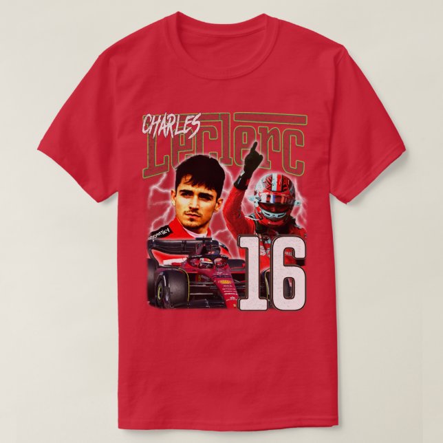 Camiseta Charles Leclerc Vintage Style (Diseño del anverso)