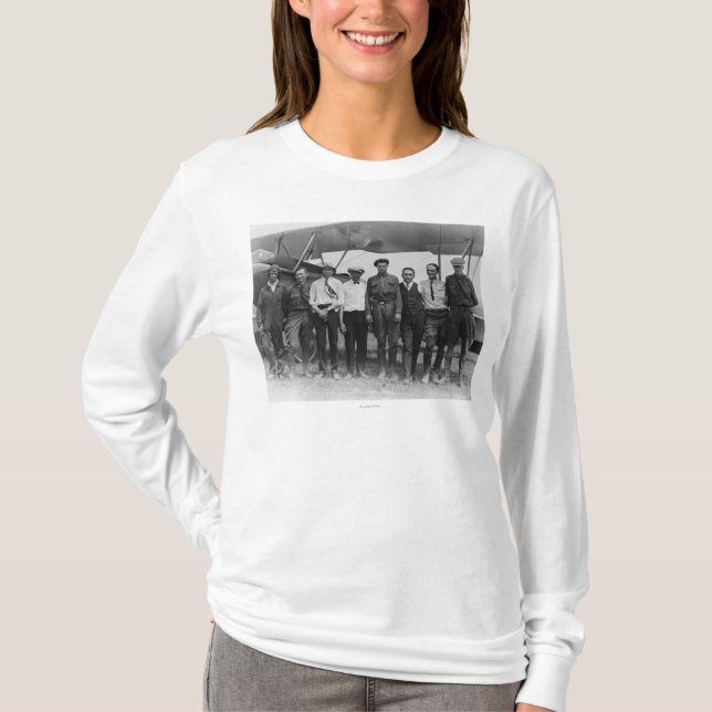 Camiseta Charles Lindbergh con 7 hombres, incluyendo (Anverso)