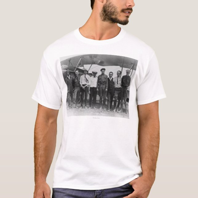 Camiseta Charles Lindbergh con 7 hombres, incluyendo (Anverso)