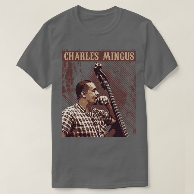 Camiseta Charles Mingus Jazz vintage (Diseño del anverso)
