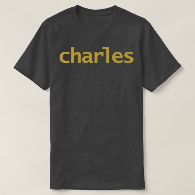 Camiseta Charles Minimal Typography Gold Text (Diseño del anverso)