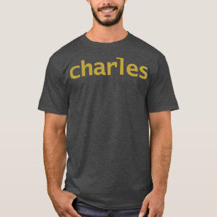 Camiseta Charles Minimal Typography Gold Text