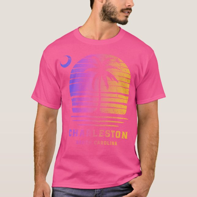Camiseta Charleston Palmetto Tree South Carolina Vacaciones (Anverso)