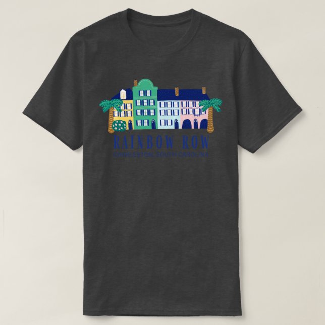 Camiseta Charleston Rainbow Row South olina (Diseño del anverso)