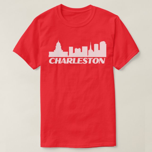 Camiseta Charleston Skyline Black (Diseño del anverso)