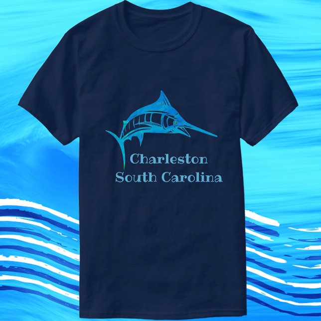 Camiseta Charleston South Carolina Blue Marlin Fish (Subido por el creador)