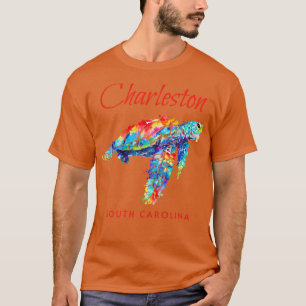 Camiseta Charleston South Carolina Watercolor Sea Turtle
