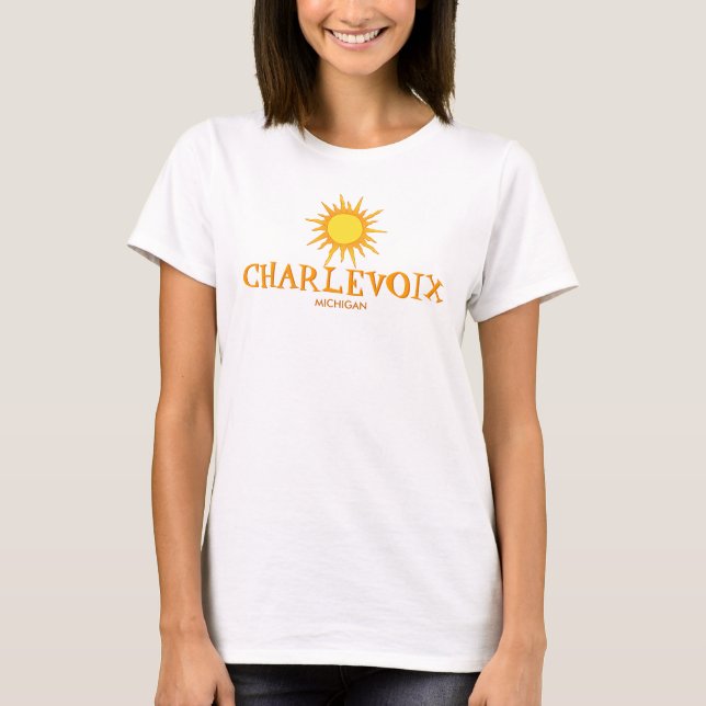 Camiseta CHARLEVOIX, Michigan - muñeca de las señoras (Anverso)