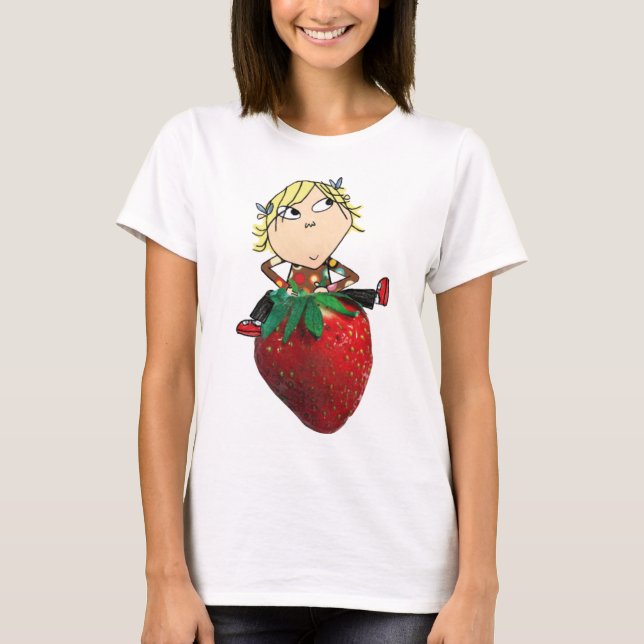 Camiseta Charlie and lola - Lola on a Strawberry (Anverso)