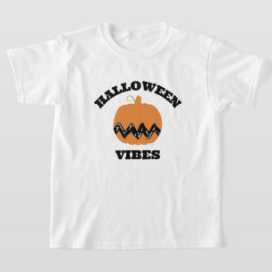 Camiseta Charlie Brown Naranja Pumpkin Vibes de Halloween