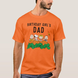 Camiseta Charlie Brown y papá de cumpleaños de la calabaza