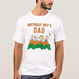 Camiseta Charlie Brown y papá de cumpleaños de la calabaza 
