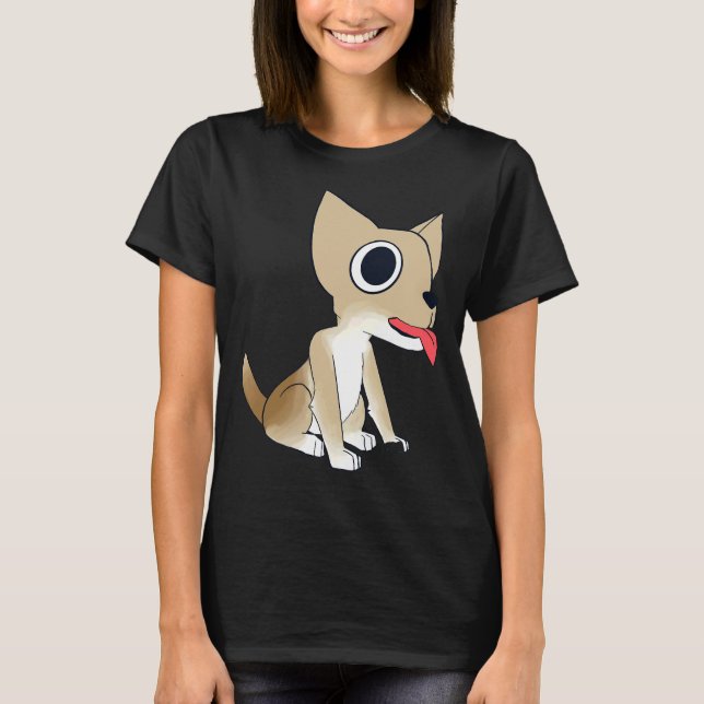 Camiseta Charlie El Chihuahua Color Completo W Transparente (Anverso)