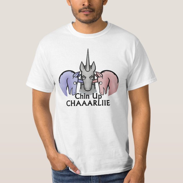Camiseta charlie la cara de unicorn cool (Anverso)