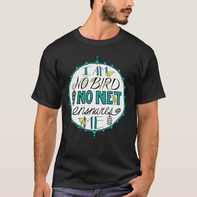 Camiseta Charlotte Brontë &Quot; No Soy Pájaro Ni Cita;  (Anverso)