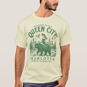 Camiseta Charlotte Ciudad Carolina del Norte Bienvenido a l