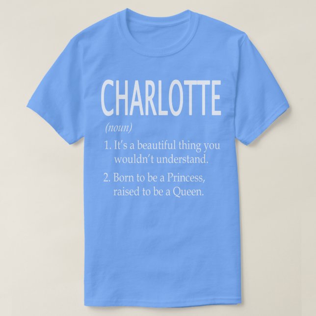 Camiseta Charlotte Name Gift (Diseño del anverso)