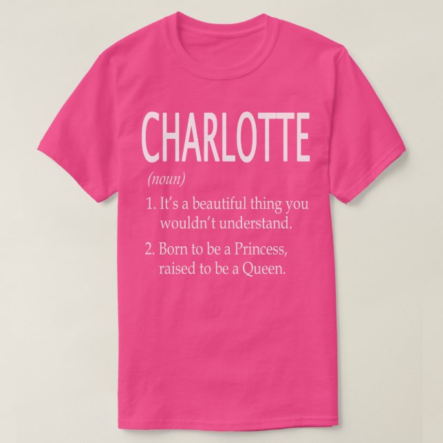 Camiseta Charlotte Name Gift 105 (Diseño del anverso)