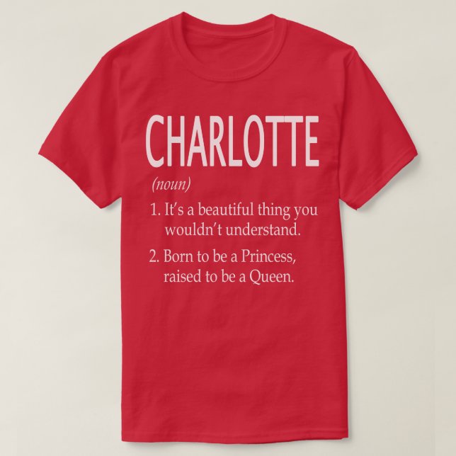 Camiseta Charlotte Name Gift 111 (Diseño del anverso)