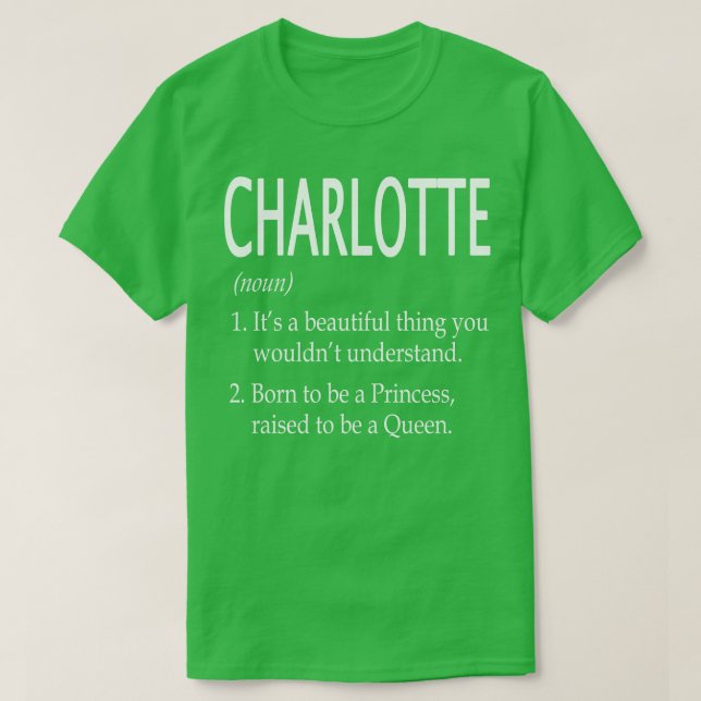 Camiseta Charlotte Name Gift 143 (Diseño del anverso)
