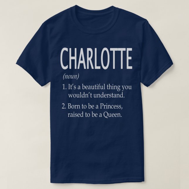 Camiseta Charlotte Name Gift 46 (Diseño del anverso)