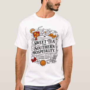 Camiseta cHARLOTTE nORTH cAROLINA tÉ dULCE sUR hOSPITALIDAD