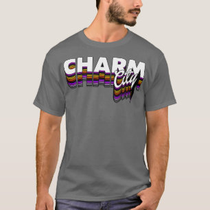 Camiseta Charm City Baltimore City Orgullo Fuente Retro
