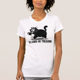Camiseta Charming Black Cat Illustration