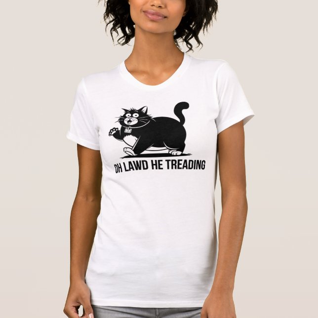 Camiseta Charming Black Cat Illustration (Anverso)