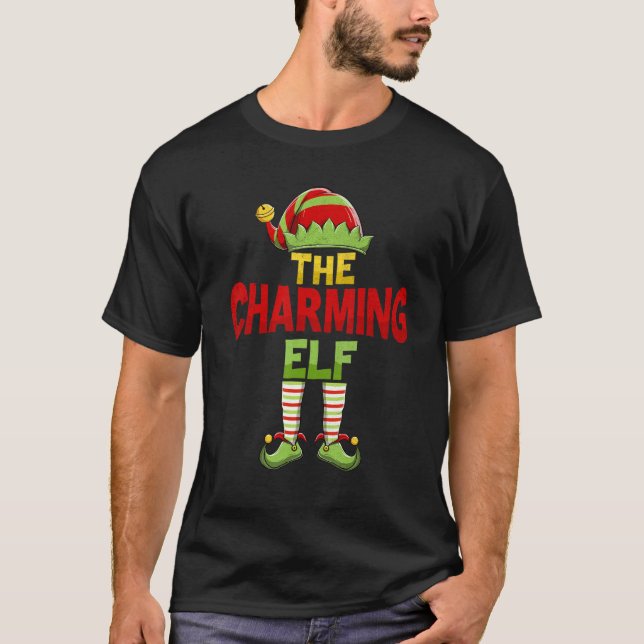 Camiseta Charming ELF Family Matching Group Christmas Pajam (Anverso)