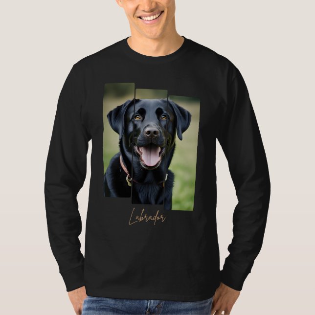 Camiseta Charming Labrador Retriever Portrait - Triptych Ar (Anverso)