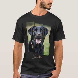 Camiseta Charming Labrador Retriever Portrait - Triptych Ar