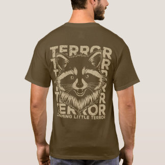 Camiseta Charming Little Terror Retro Raccoon