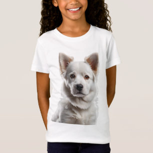Camiseta Charming White Shepherd Puppy Portrait