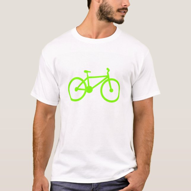 Camiseta Chartreuse, bicicleta verde neón (Anverso)