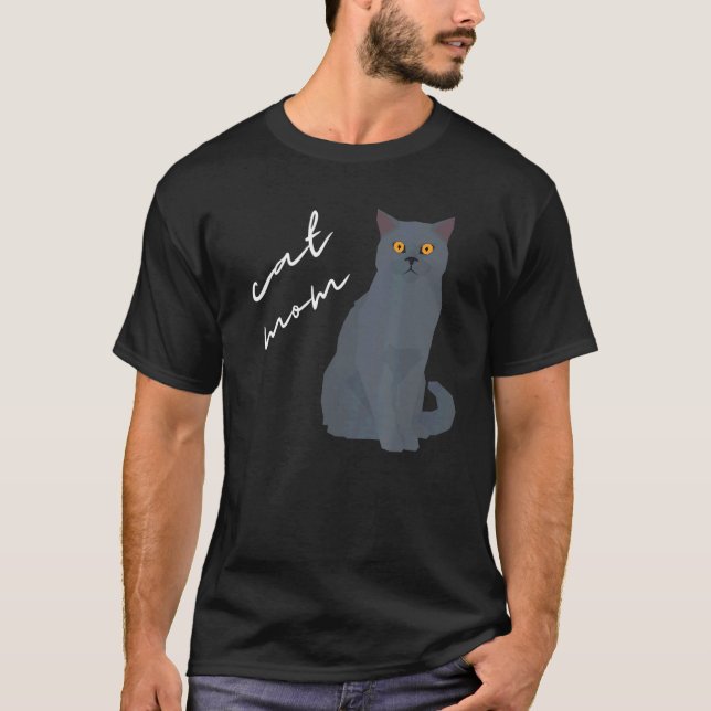 Camiseta Chartreux Cat Mom Para Los Amantes Del Gato (Anverso)