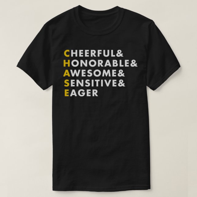 Camiseta Chase Personalized Name Gift (Diseño del anverso)