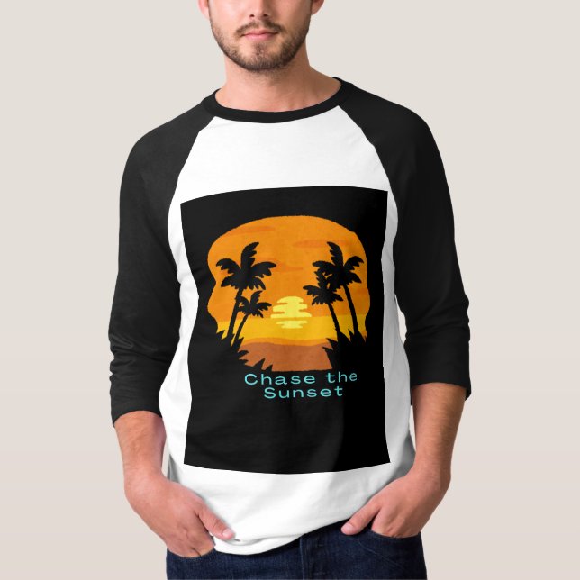 Camiseta "Chase the Sunset" encuentra belleza en cada horiz (Anverso)