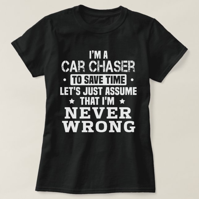 Camiseta Chaser de coche (Diseño del anverso)